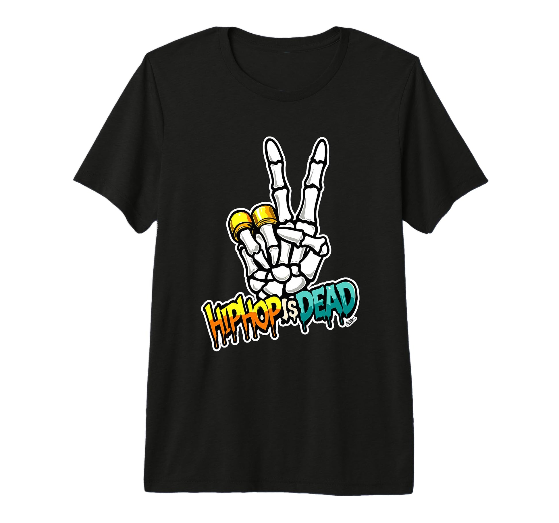 Hip Hop Skeleton Hand Street Art T-Shirt - Fun Novelty Design for Adults - T-Shirt, Sweatshirt, Hoodie