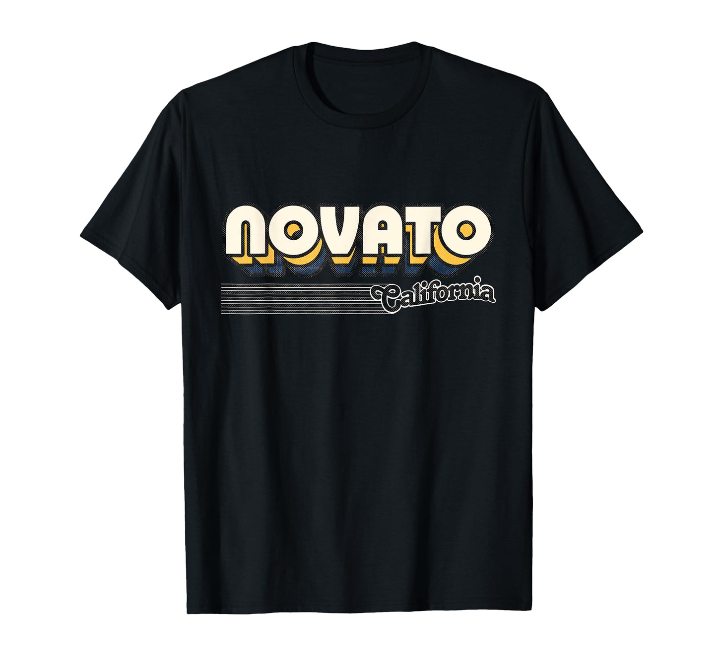 Novato California Stripes T-Shirt - Fun Novelty Design Men Women - T-Shirt, Sweatshirt, Hoodie