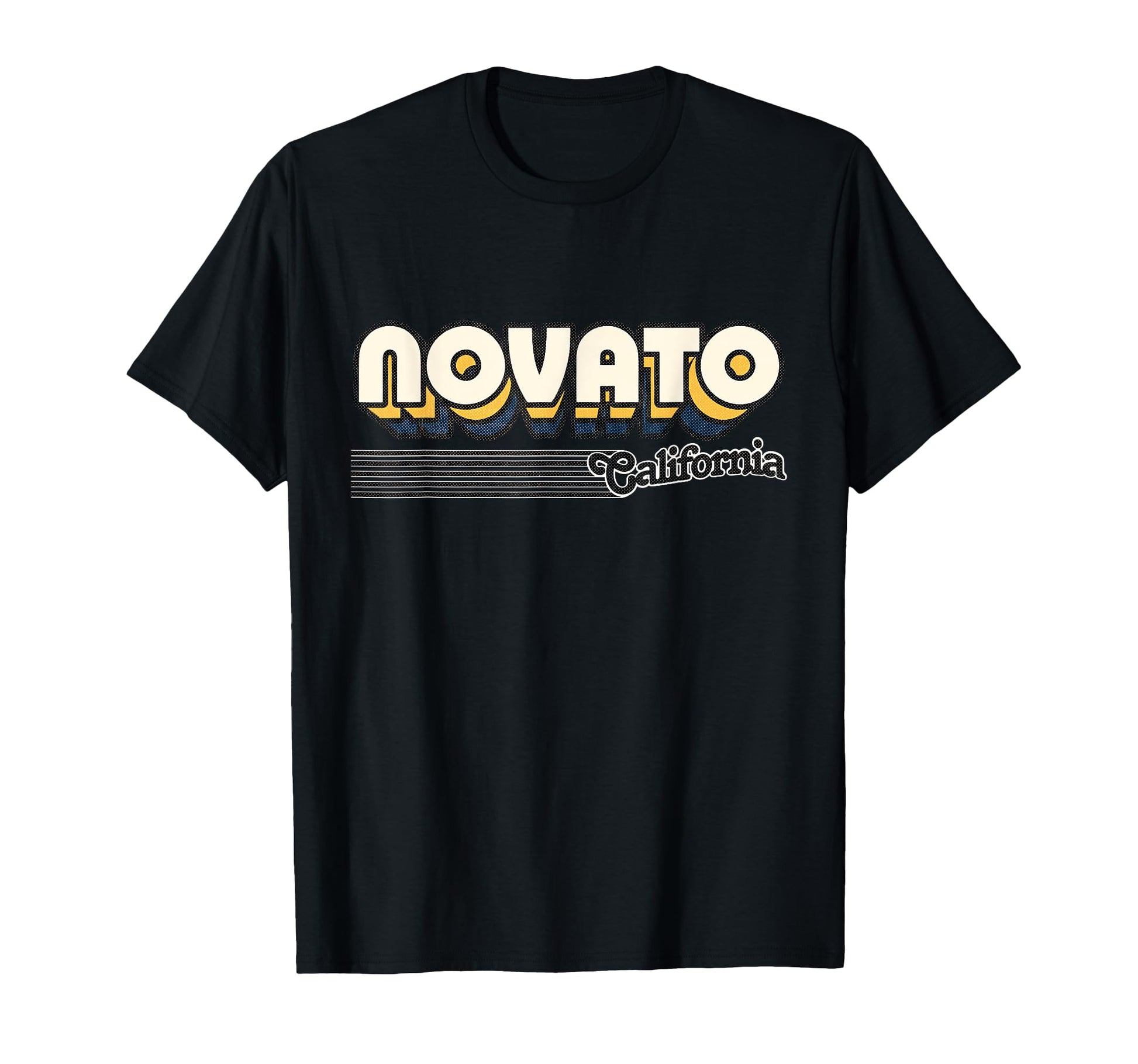 Novato California Stripes T-Shirt - Fun Novelty Design Men Women - T-Shirt, Sweatshirt, Hoodie