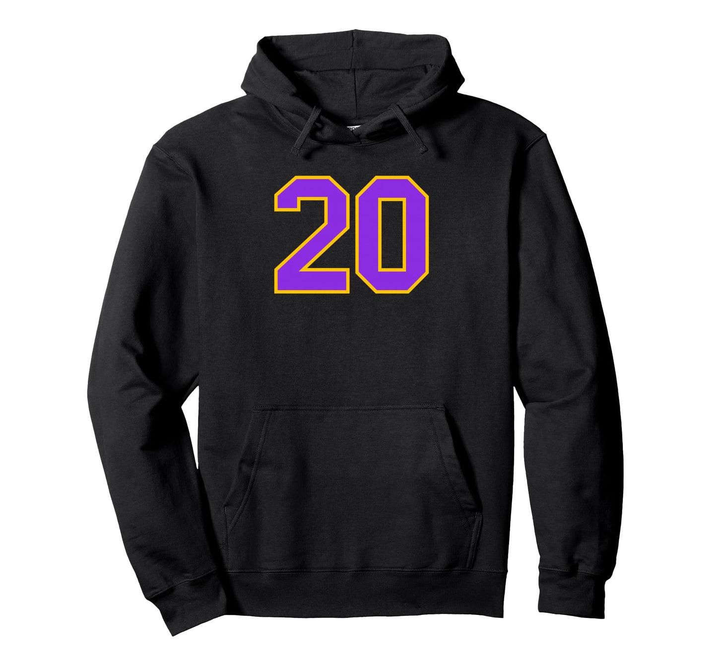Yellow Purple Sport Team Number 20 Hoodie - Aesthetic Graphic Unisex - T-Shirt, Sweatshirt, Hoodie