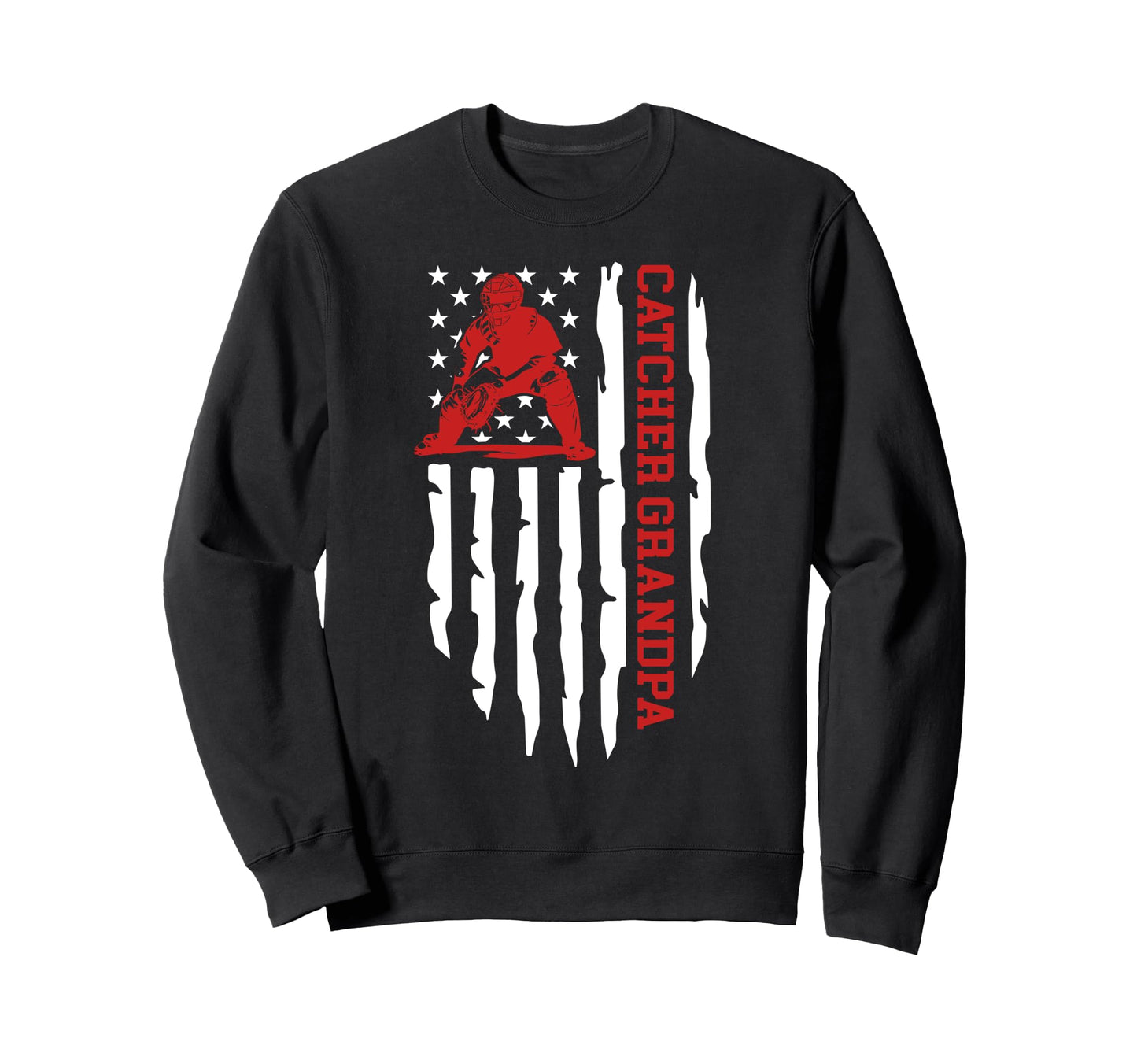 Baseball Catcher Grandpa Baseball Sweatshirt - Graphic Print for Adults - T-Shirt, Sweatshirt, Hoodie