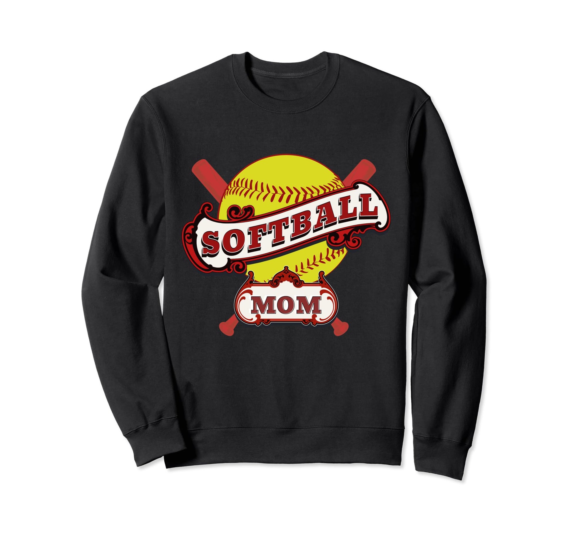 Softball Mom Game Day Fan Support Sweatshirt - Novelty Apparel Men Women - T-Shirt, Sweatshirt, Hoodie