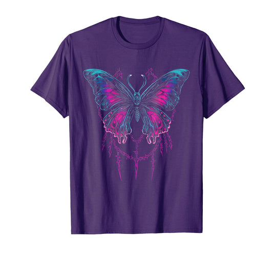 Y2K Butterfly Gothic Grunge Aesthetic T-Shirt - Trendy Graphic Unisex - T-Shirt, Sweatshirt, Hoodie
