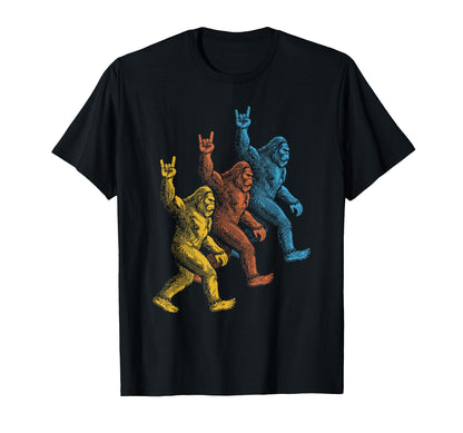 Sasquatch Rock Music Funny Bigfoot T-Shirt - Casual Everyday Wear Unisex - T-Shirt, Sweatshirt, Hoodie