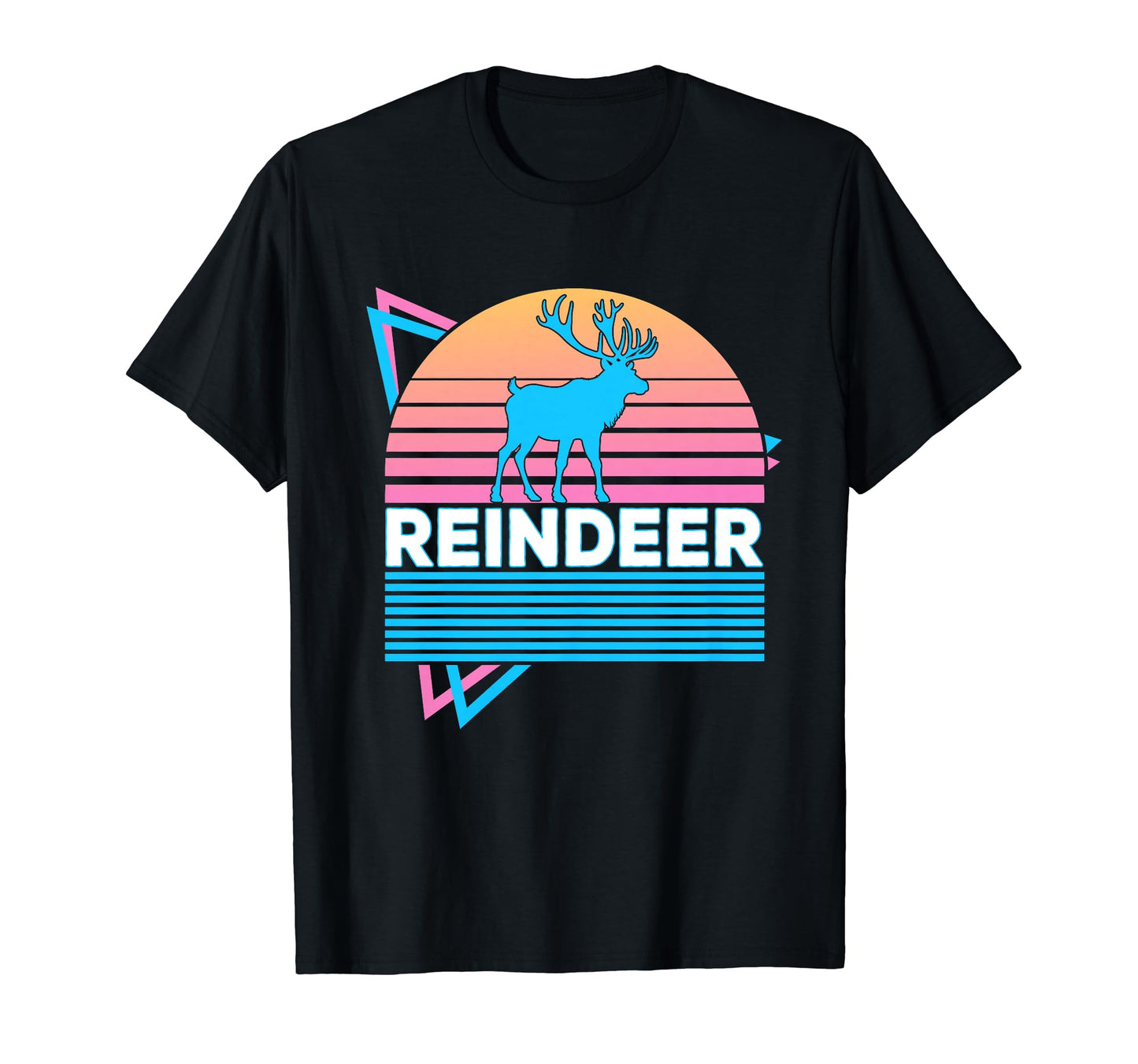 Reindeer Vaporwave Aesthetic T-Shirt - Custom Art Print Unisex - T-Shirt, Sweatshirt, Hoodie