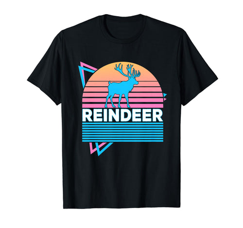 Reindeer Vaporwave Aesthetic T-Shirt - Custom Art Print Unisex - T-Shirt, Sweatshirt, Hoodie