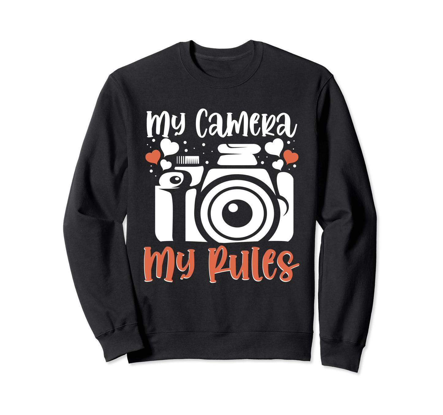 Photo Camera Photographer Flash Sweatshirt - Custom Art Print Men Women - T-Shirt, Sweatshirt, Hoodie