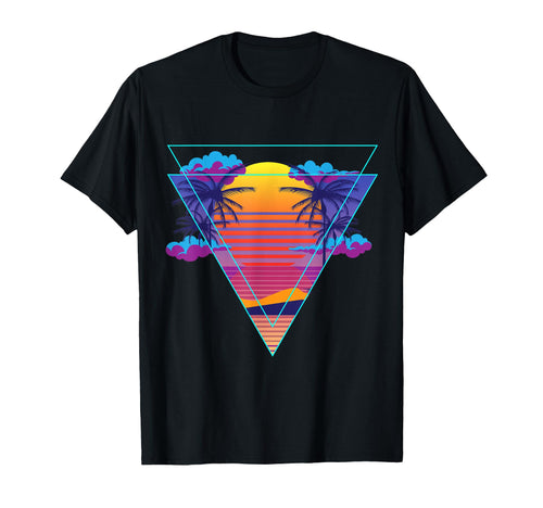 Beach Retrowave Vaporwave T-Shirt - Unique Graphic Men Women - T-Shirt, Sweatshirt, Hoodie