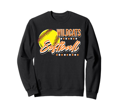 Wildcats Softball Team Mom Game Day Sweatshirt - Unique Graphic Unisex - T-Shirt, Sweatshirt, Hoodie
