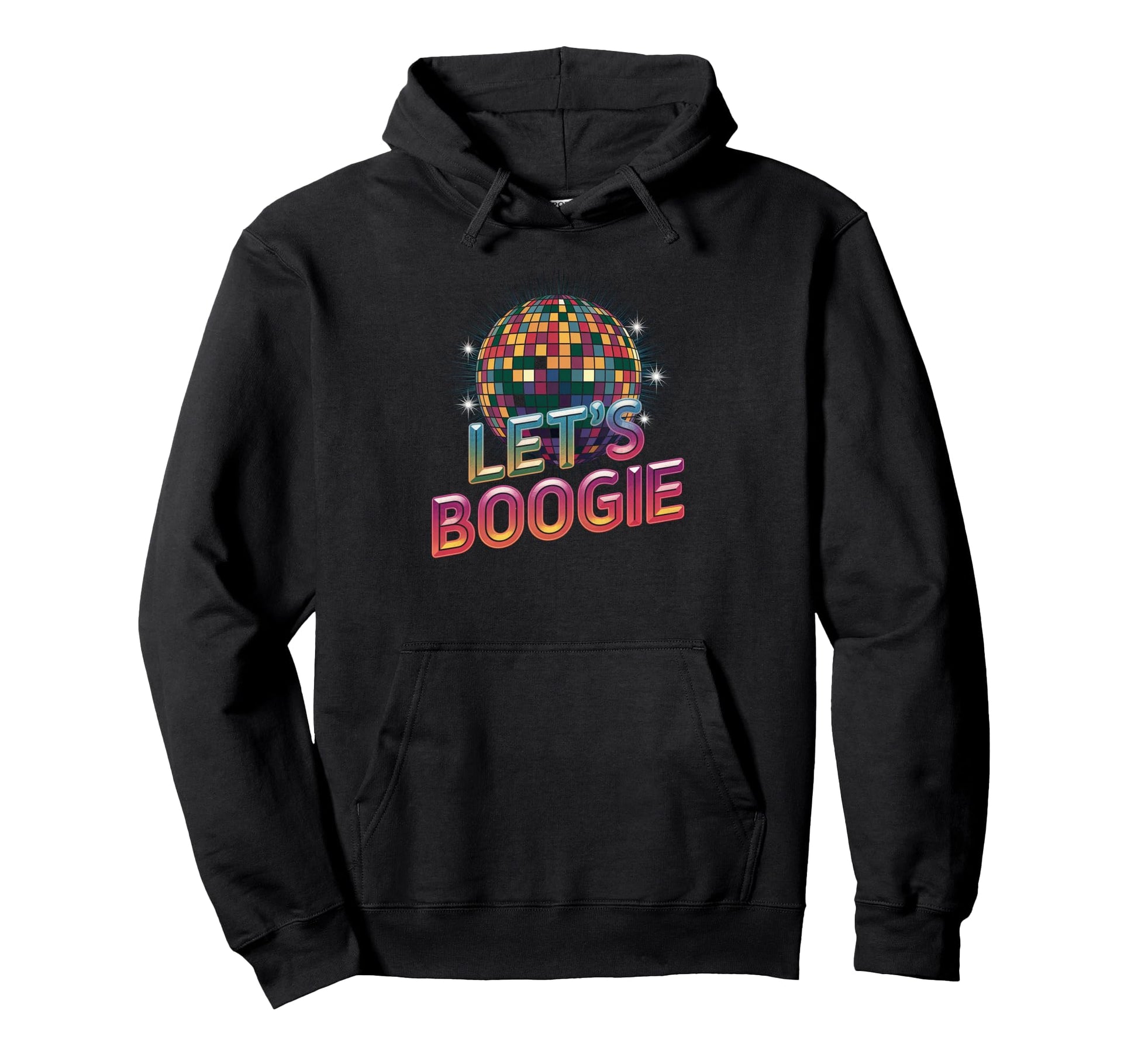 Disco Ball Lets Boogie Fever Discoball Hoodie - Minimalist Print Men Women - T-Shirt, Sweatshirt, Hoodie