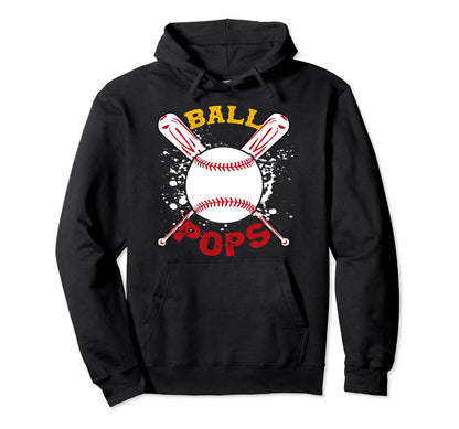 Funny Baseball Pops Ball Softball Hoodie - Streetwear Style Men Women - T-Shirt, Sweatshirt, Hoodie