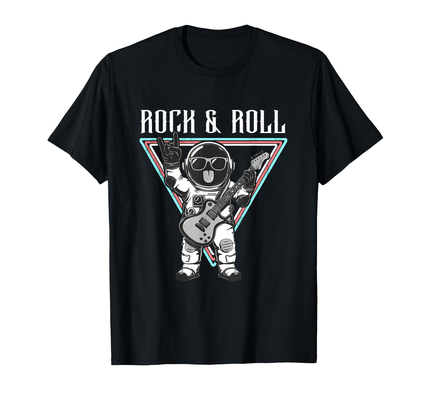 Rock Roll Astronaut Guitar Space Vibes T-Shirt - Minimalist Print Men Women - T-Shirt, Sweatshirt, Hoodie