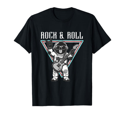 Rock Roll Astronaut Guitar Space Vibes T-Shirt - Minimalist Print Men Women - T-Shirt, Sweatshirt, Hoodie