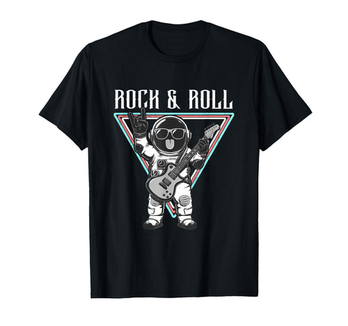Rock Roll Astronaut Guitar Space Vibes T-Shirt - Minimalist Print Men Women - T-Shirt, Sweatshirt, Hoodie
