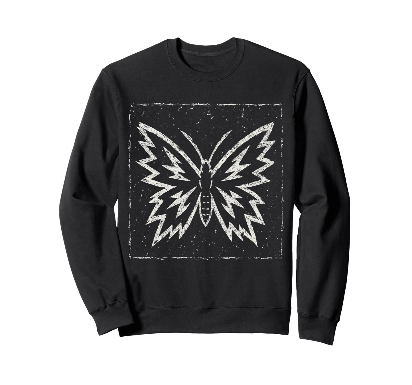 Punk Butterfly Analog Goth Emo Alt Sweatshirt - Aesthetic Graphic Unisex - T-Shirt, Sweatshirt, Hoodie