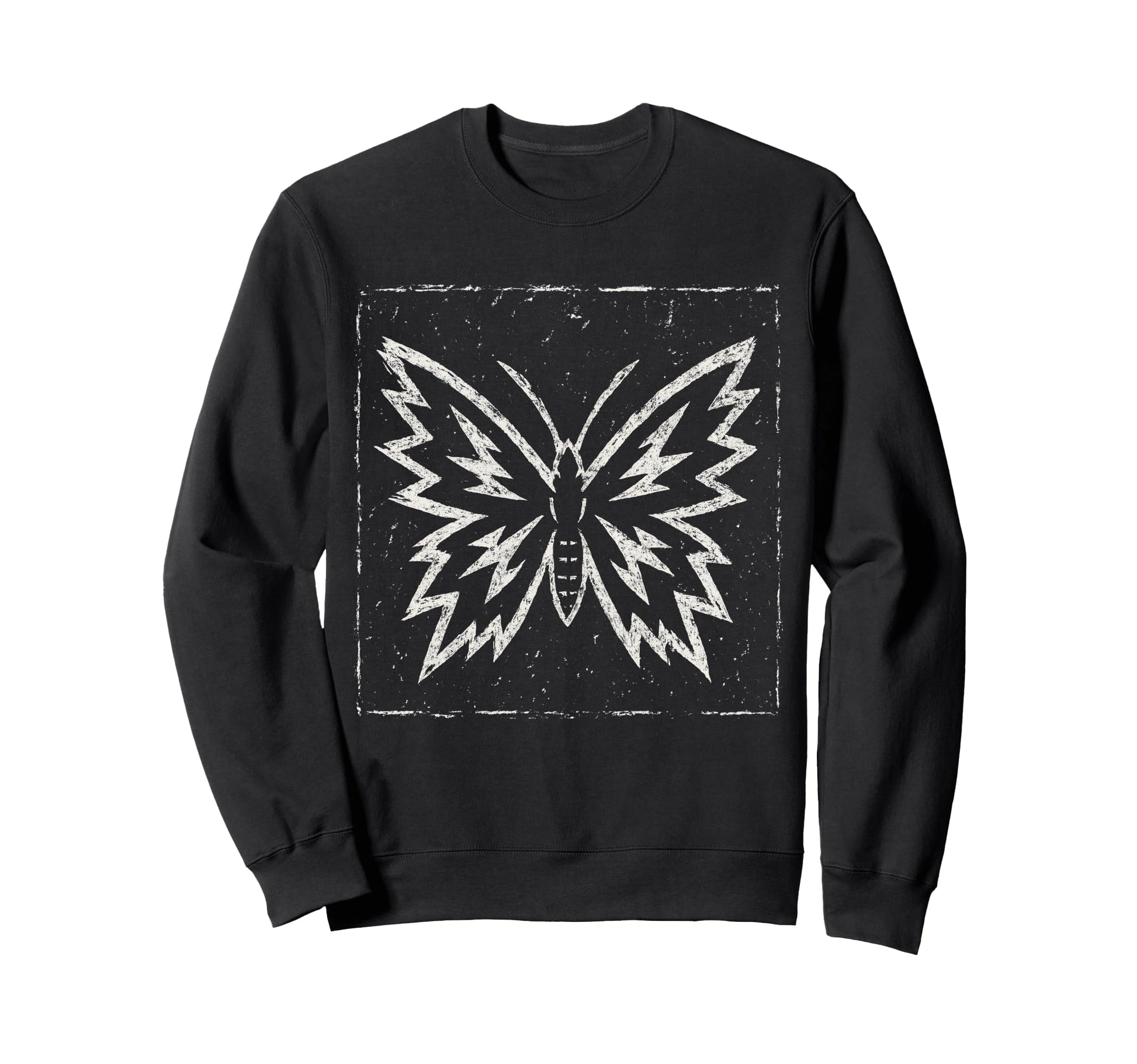 Punk Butterfly Analog Goth Emo Alt Sweatshirt - Aesthetic Graphic Unisex - T-Shirt, Sweatshirt, Hoodie