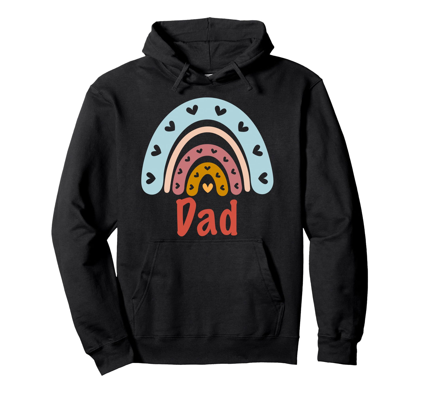 Dad Birthday Rainbow Boho Dad Hoodie - Minimalist Print Unisex - T-Shirt, Sweatshirt, Hoodie