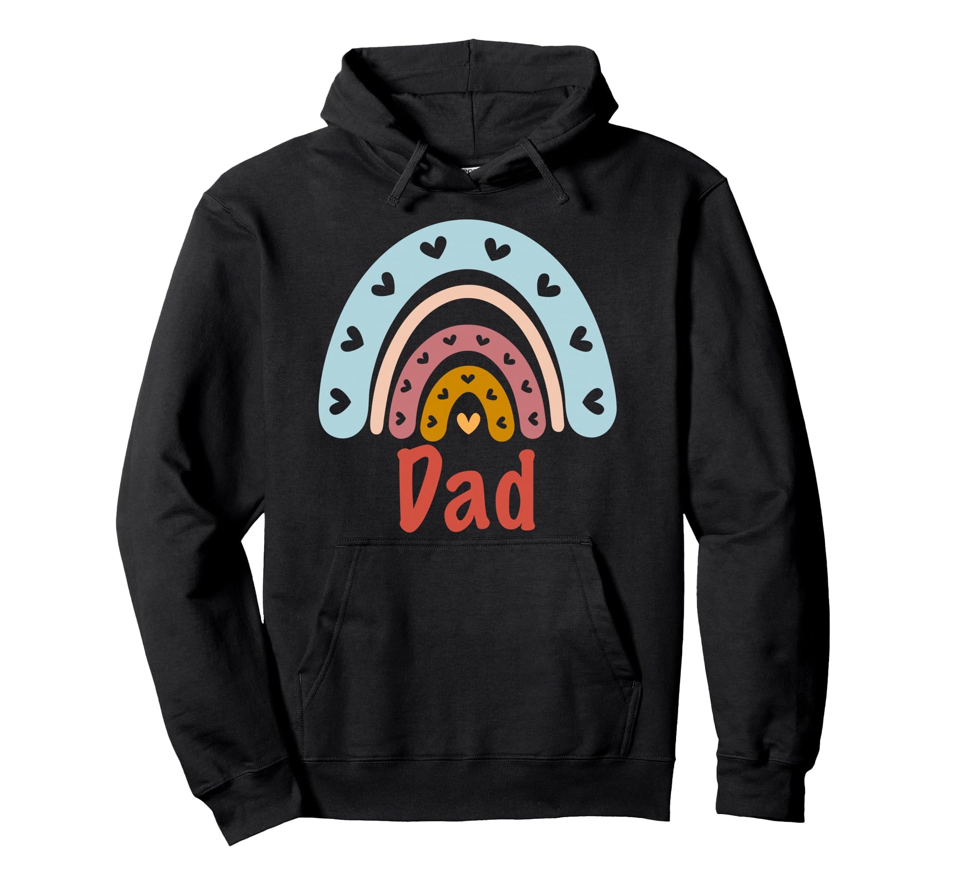 Dad Birthday Rainbow Boho Dad Hoodie - Minimalist Print Unisex - T-Shirt, Sweatshirt, Hoodie