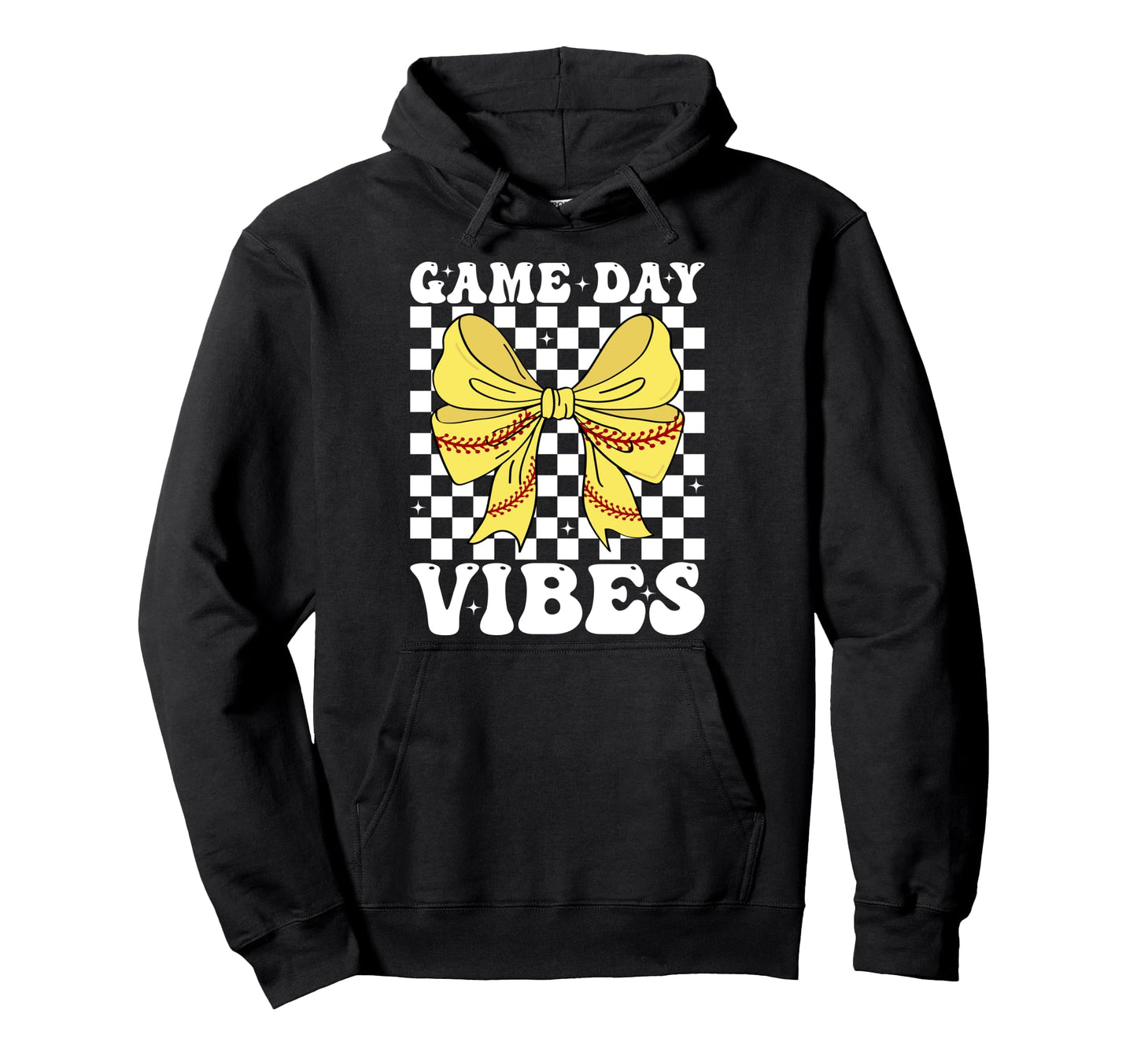 Game Day Vibes Coquette Bow Softball Mama Hoodie - Streetwear Style Unisex - T-Shirt, Sweatshirt, Hoodie