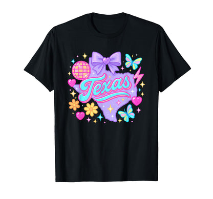 Texas Y2K Coquette State Bow And T-Shirt - Aesthetic Graphic Men Women - T-Shirt, Sweatshirt, Hoodie