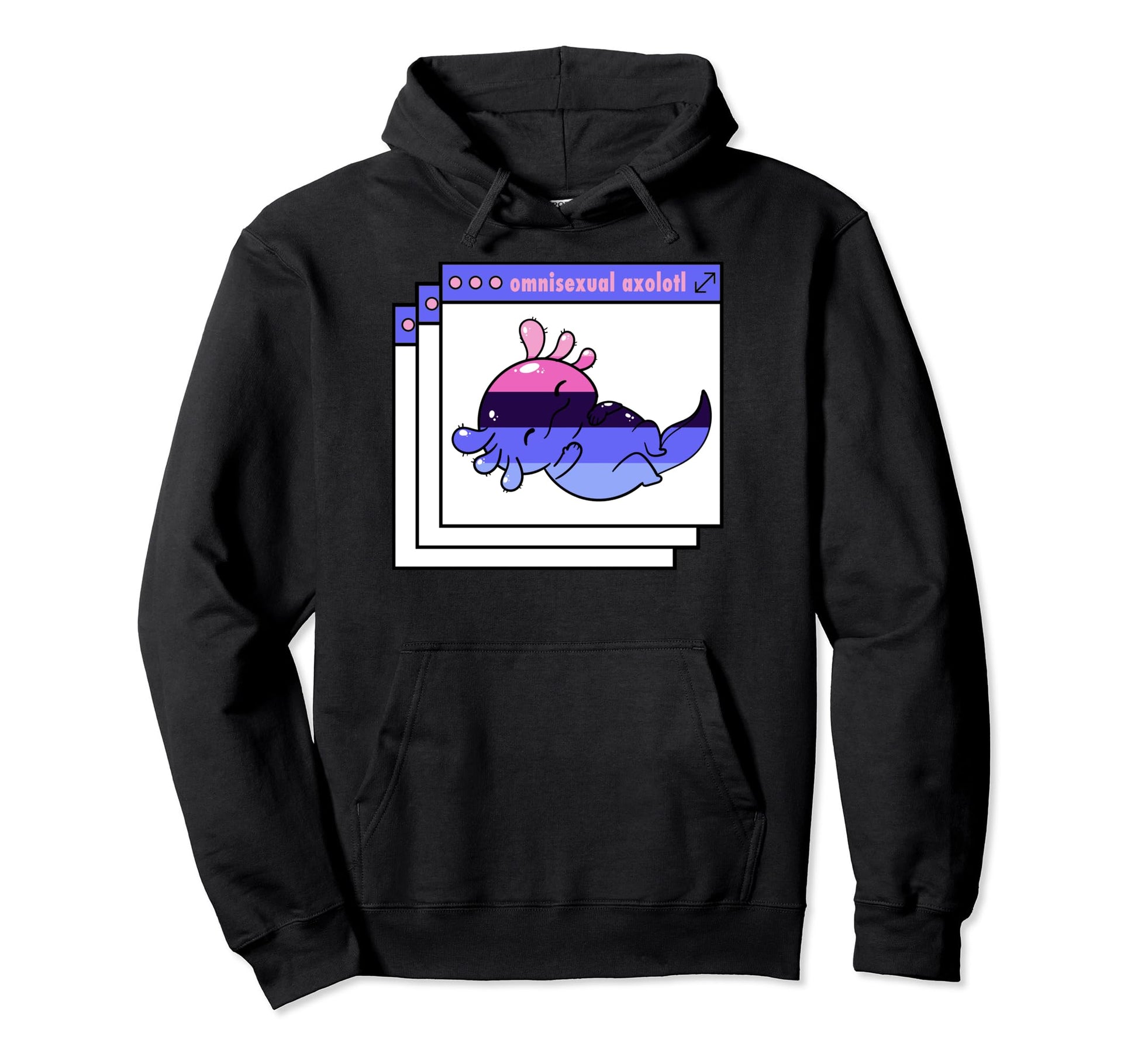 Y2K Vaporwave Omnisexual Pride Hoodie - Casual Everyday Wear Men Women - T-Shirt, Sweatshirt, Hoodie