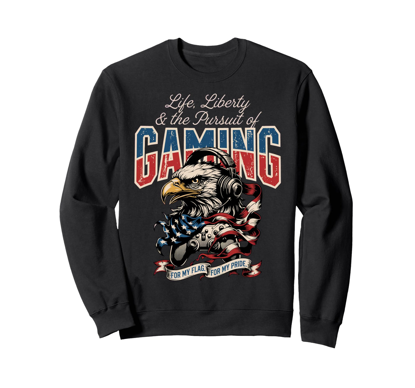 Funny Patriotic Usa Flag Usa Sweatshirt - Casual Everyday Wear Unisex - T-Shirt, Sweatshirt, Hoodie