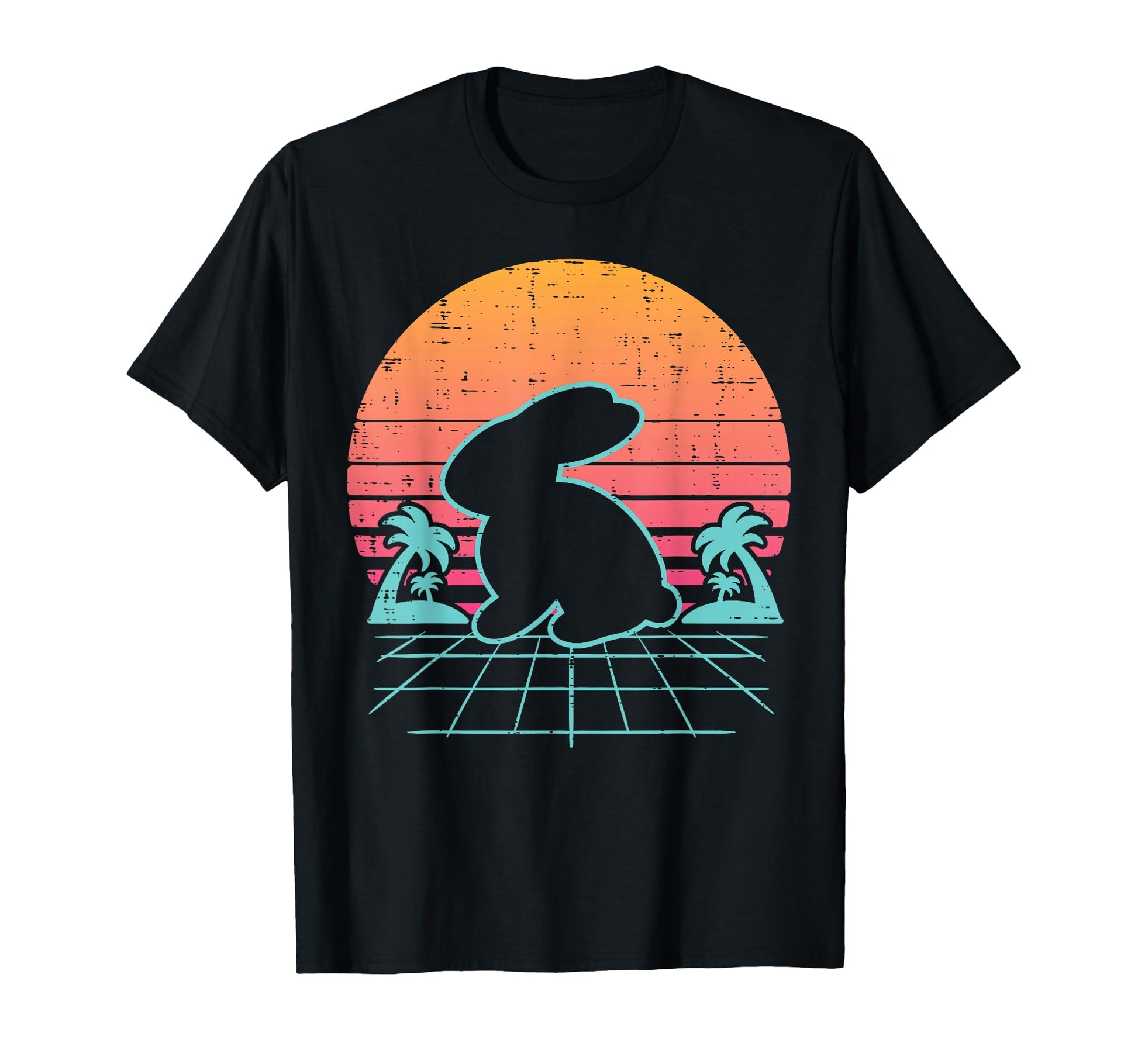 Easter Bunny Rabbit Vaporwave T-Shirt - Novelty Apparel for Adults - T-Shirt, Sweatshirt, Hoodie