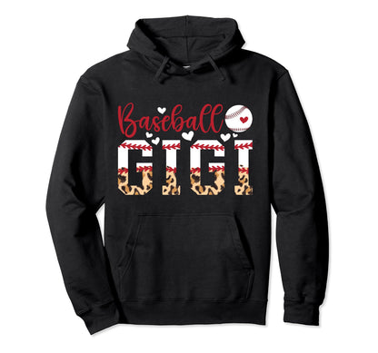 Baseball Gigi Leopard Grandma Gigi Hoodie - Novelty Apparel Unisex - T-Shirt, Sweatshirt, Hoodie