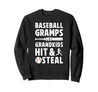 Baseball Gramps Grandpa Funny Sweatshirt - Casual Everyday Wear Men Women - T-Shirt, Sweatshirt, Hoodie