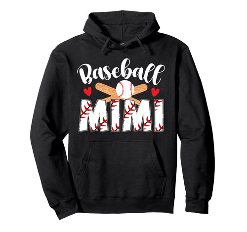 Baseball Mimi Best Grandma Mimi Baseball Hoodie - Trendy Graphic Unisex - T-Shirt, Sweatshirt, Hoodie