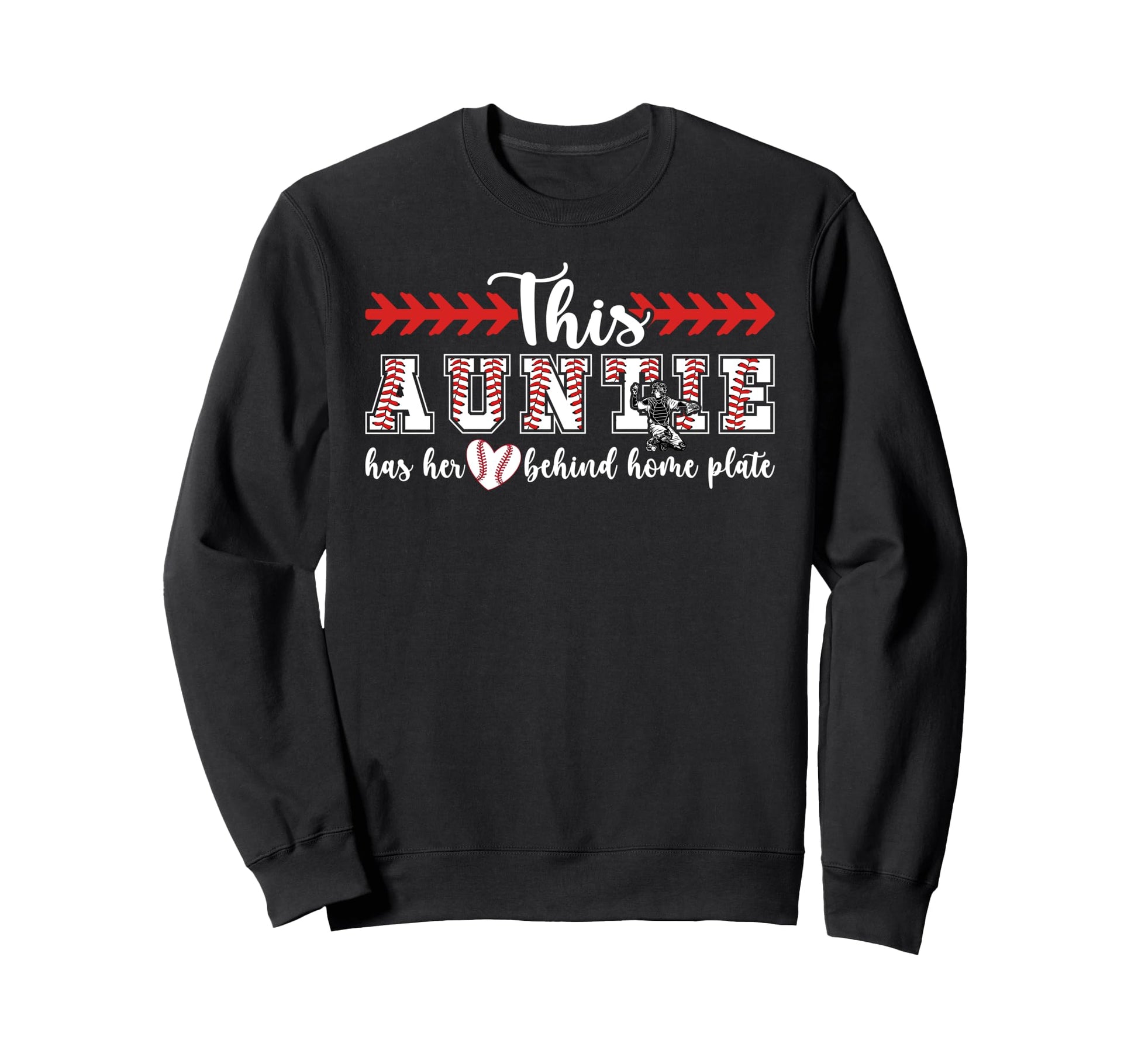 Proud Auntie Baseball Catcher Sweatshirt - Casual Everyday Wear for Adults - T-Shirt, Sweatshirt, Hoodie
