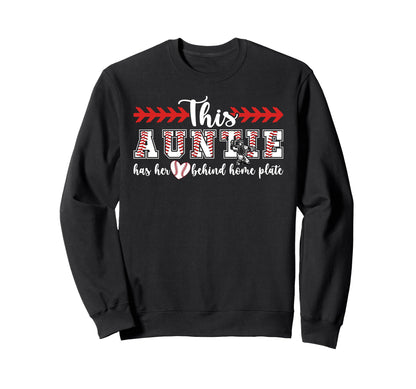 Proud Auntie Baseball Catcher Sweatshirt - Casual Everyday Wear for Adults - T-Shirt, Sweatshirt, Hoodie