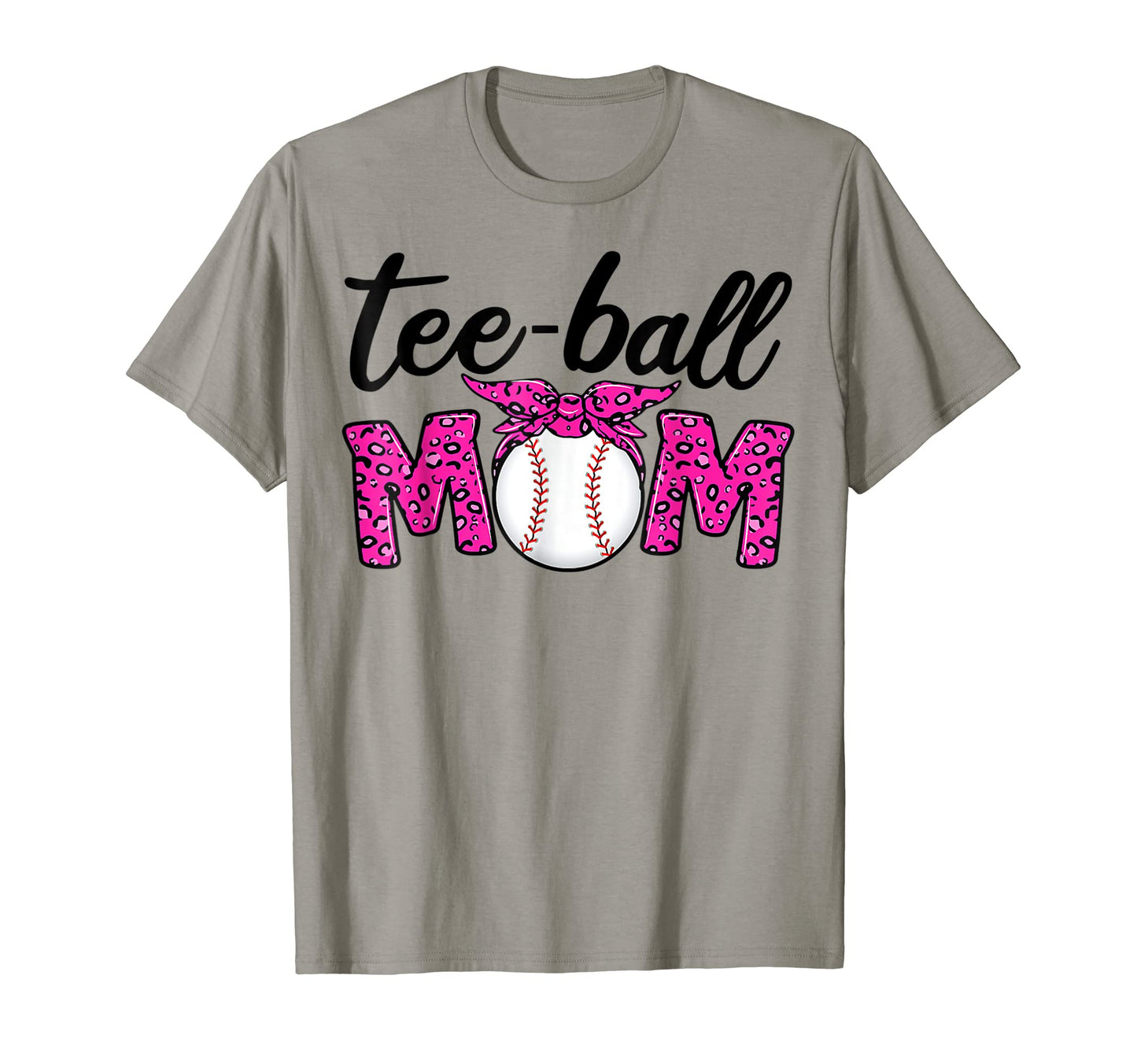 T Ball Mom Life Messy Bun Leopard T-Shirt - Graphic Print Men Women - T-Shirt, Sweatshirt, Hoodie