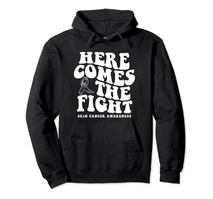 Skin Cancer Awareness Groovy Boho Cancer Hoodie - Streetwear Style Unisex - T-Shirt, Sweatshirt, Hoodie
