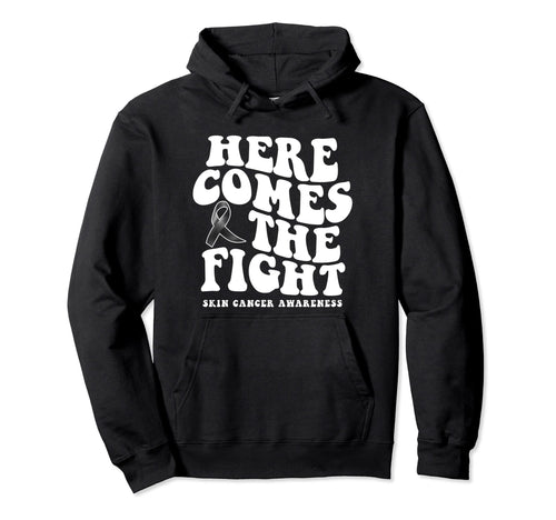Skin Cancer Awareness Groovy Boho Cancer Hoodie - Streetwear Style Unisex - T-Shirt, Sweatshirt, Hoodie