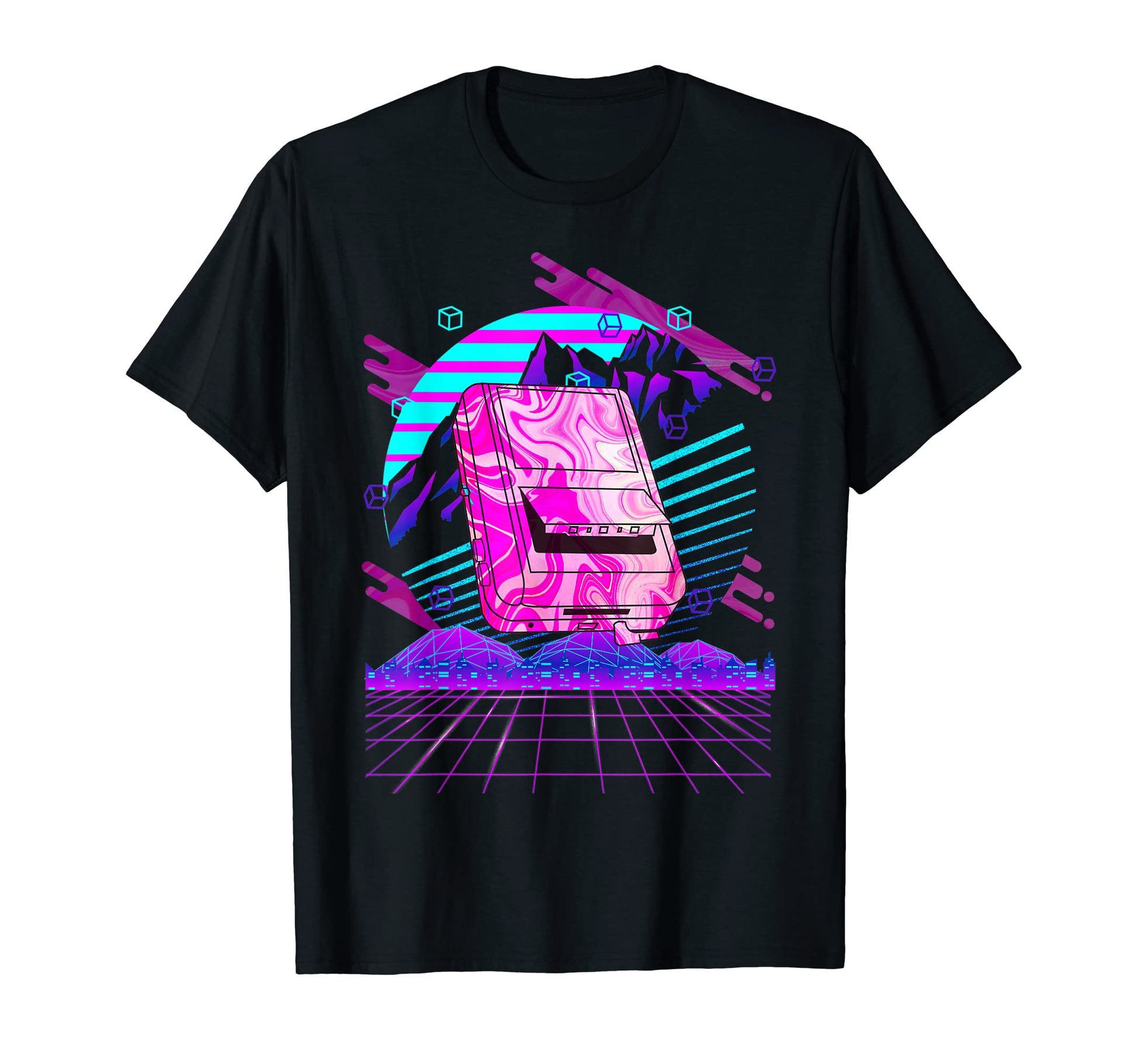 Cassette Music Player Vaporwave T-Shirt - Unique Graphic Men Women - T-Shirt, Sweatshirt, Hoodie