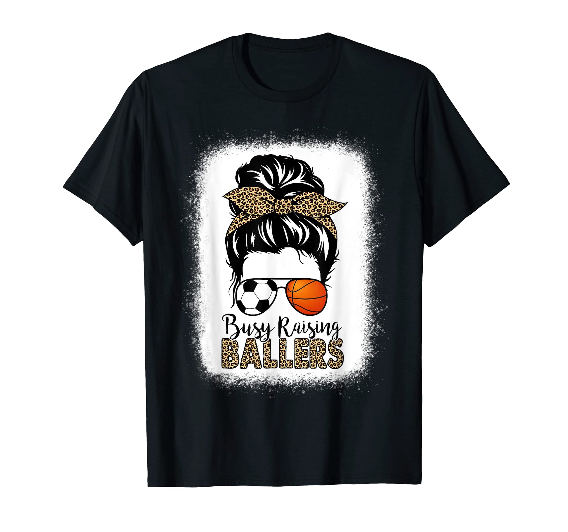 Busy Raising Ballers Basketball Soccer T-Shirt - Minimalist Print Unisex - T-Shirt, Sweatshirt, Hoodie