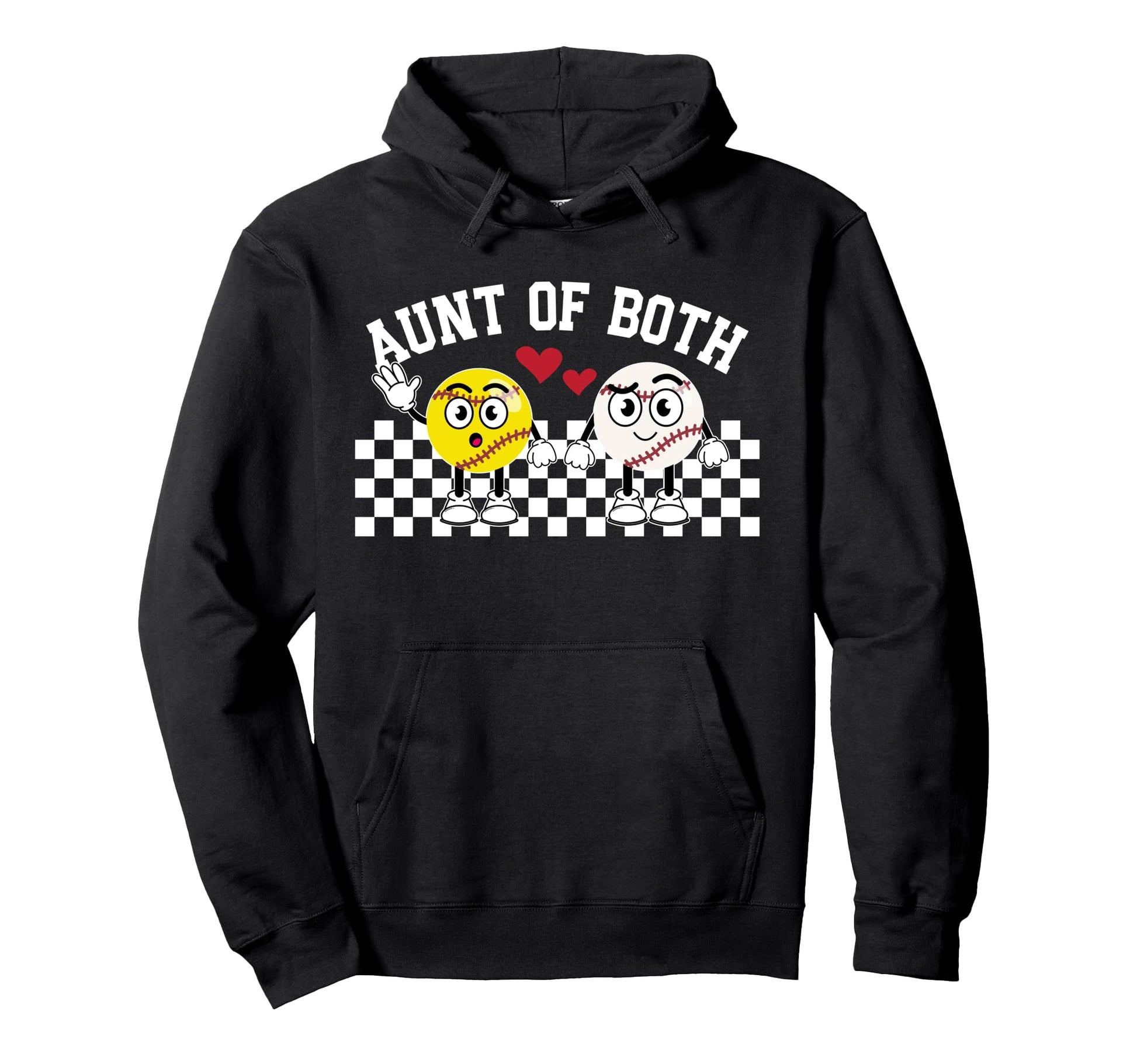 Aunt Both Proud Softball Baseball Aunt Hoodie - Aesthetic Graphic Men Women - T-Shirt, Sweatshirt, Hoodie