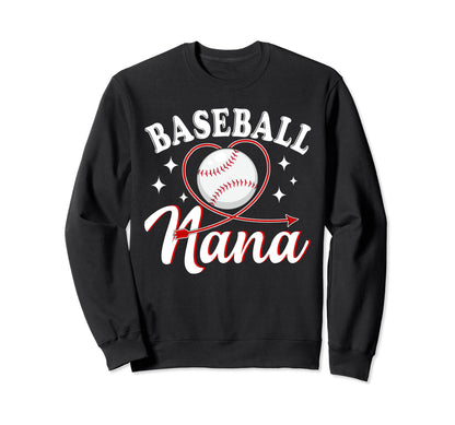 Baseball Nana Baseball Player Sweatshirt - Minimalist Print for Adults - T-Shirt, Sweatshirt, Hoodie