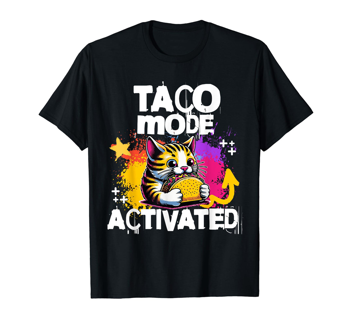 Funny 90S Grunge Gamer Cat Taco T-Shirt - Minimalist Print Unisex - T-Shirt, Sweatshirt, Hoodie