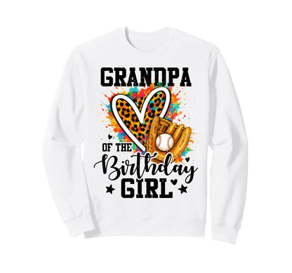 Grandpa Birthday Baseball Sweatshirt - Fun Novelty Design for Adults - T-Shirt, Sweatshirt, Hoodie