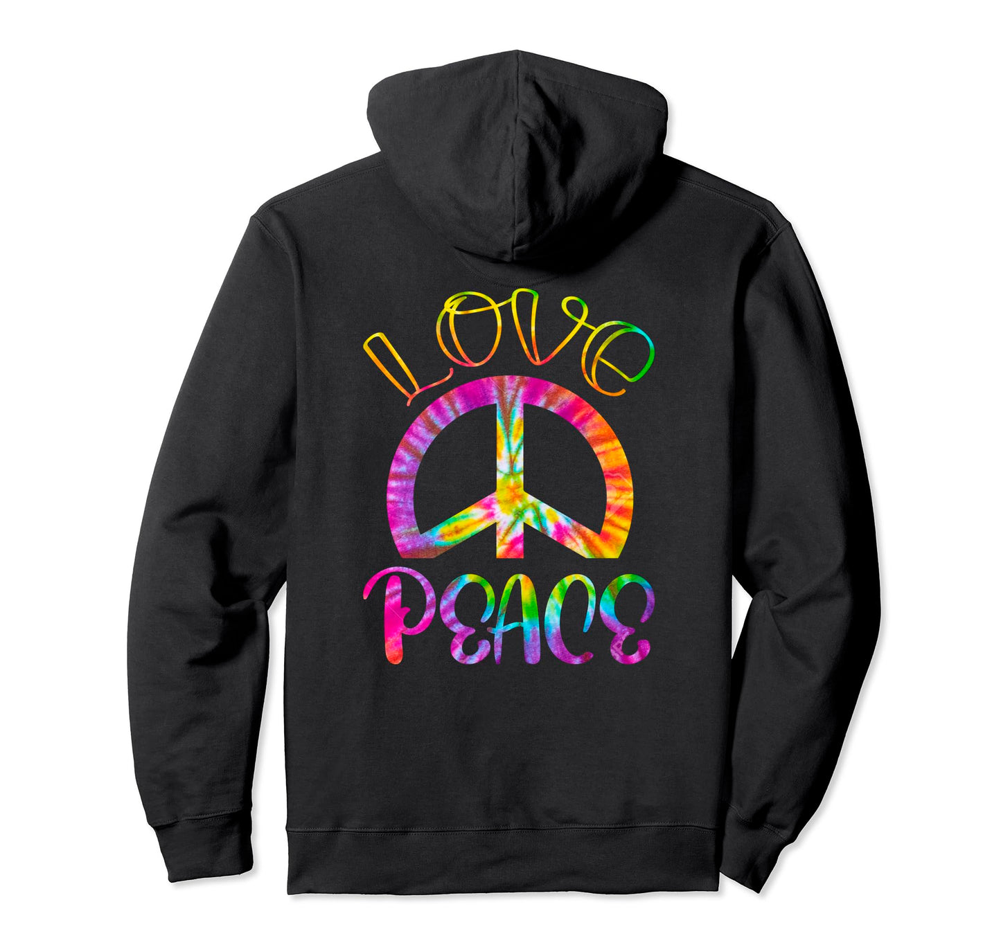Love Peace Colorful Peace Symbol Hoodie - Unique Graphic Unisex - T-Shirt, Sweatshirt, Hoodie