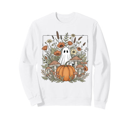Halloween Ghost Spooky Season Boho Sweatshirt - Graphic Print Unisex - T-Shirt, Sweatshirt, Hoodie