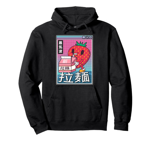 Strawberry Milk Carton Kawaii Grid Hoodie - Streetwear Style Men Women - T-Shirt, Sweatshirt, Hoodie