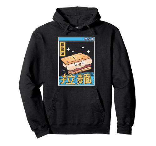 Happy Smore Digital Japan 80S Otaku Anime Hoodie - Trendy Graphic Unisex - T-Shirt, Sweatshirt, Hoodie