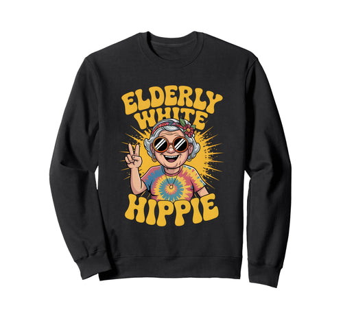 Groovy Hippie Grandma Free Spirit Sweatshirt - Minimalist Print for Adults - T-Shirt, Sweatshirt, Hoodie
