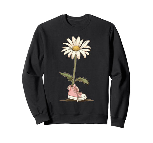 Boho Daisy Flower Botanical Sweatshirt - Graphic Print for Adults - T-Shirt, Sweatshirt, Hoodie