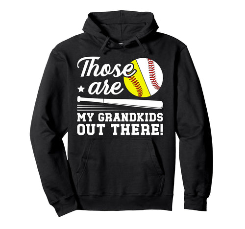 Those Are My Grandkids Baseball Softball Hoodie - Minimalist Print Unisex - T-Shirt, Sweatshirt, Hoodie