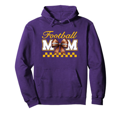Game Day Purple Yellow Croquette Bow Hoodie - Aesthetic Graphic Unisex - T-Shirt, Sweatshirt, Hoodie