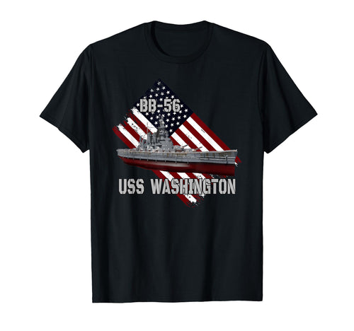 Battleship Uss Washington Bb 56 T-Shirt - Custom Art Print for Adults - T-Shirt, Sweatshirt, Hoodie